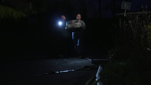 ENDELIG: Gio Trentadue og Angelika Kierulf kunne endelig bringe katten sin i sikkerhet natt til lørdag. Foto: Pål Martin Rossing